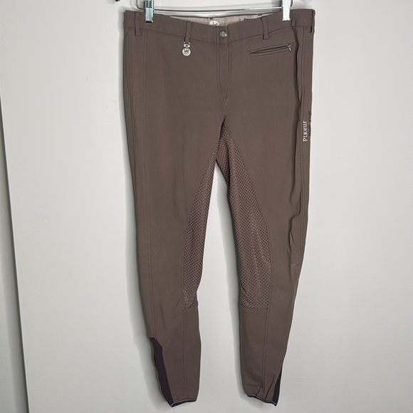Pikeur Lucinda Grip Full Seat Breeches in Brown Women's Size 34 Long - Picture 1 of 11